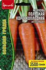 Морковь Польская-Короткоплодная 3500 шт (Григорьев)